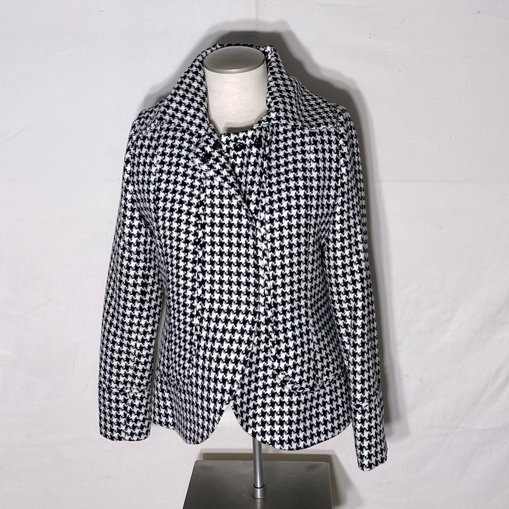 Vitrin Design Black & White Houndstooth Blazer Jacket M
